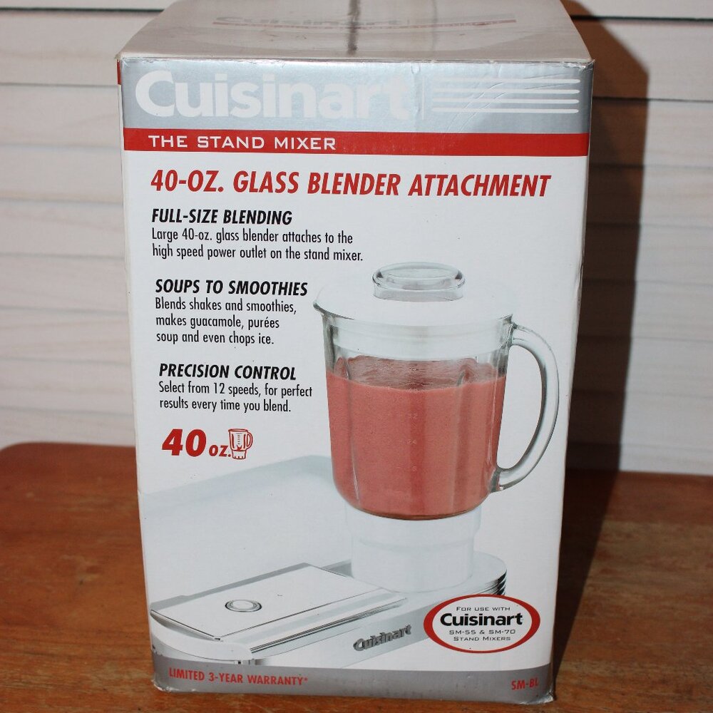 Cuisinart Blender Attachment for Cuisinart Stand Mixer, White, new in box